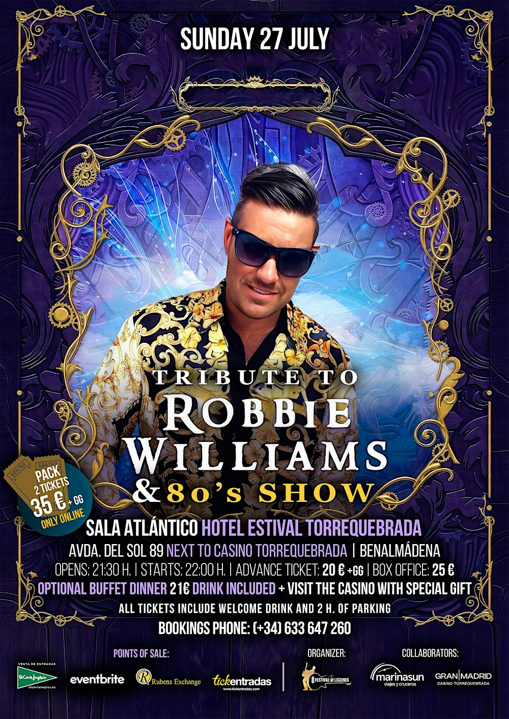 Tributo a Robbie Williams & Show de los 80 s