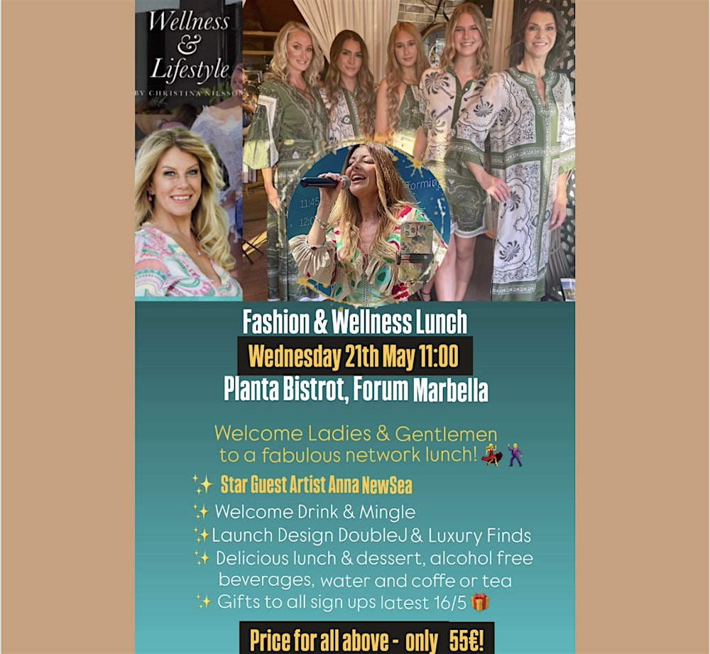 Welcome to Fashion & Wellness Lunch at Planta Bistrot, Forum Marbella