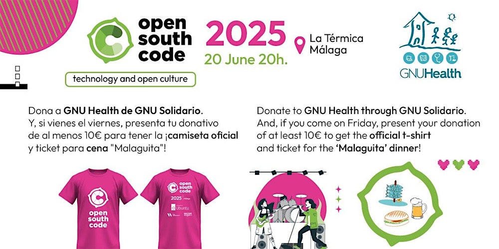 OpenSouthCode 2025 – Donación a GNUHealth / Donate to GNUHealth