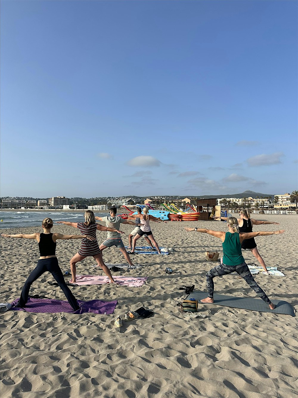 Beach Yoga Class At Playa de L’arenal in Jávea, Spain