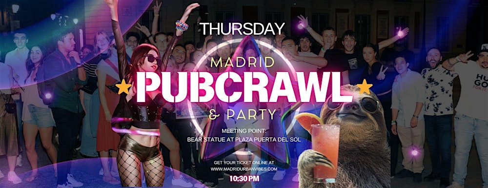 ⭐ Thursday: Pubcrawl & Party Madrid – Make new friends!! ⭐