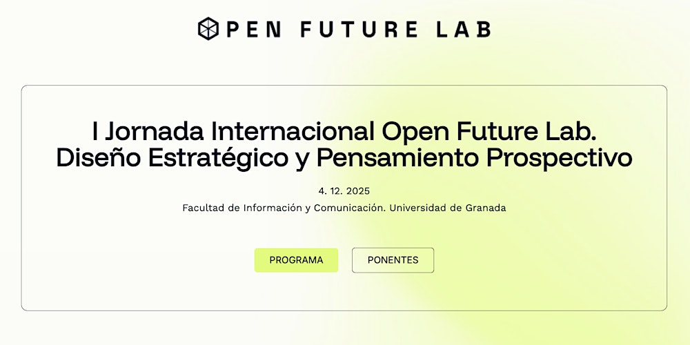 I Jornada Internacional Open Future Lab.
