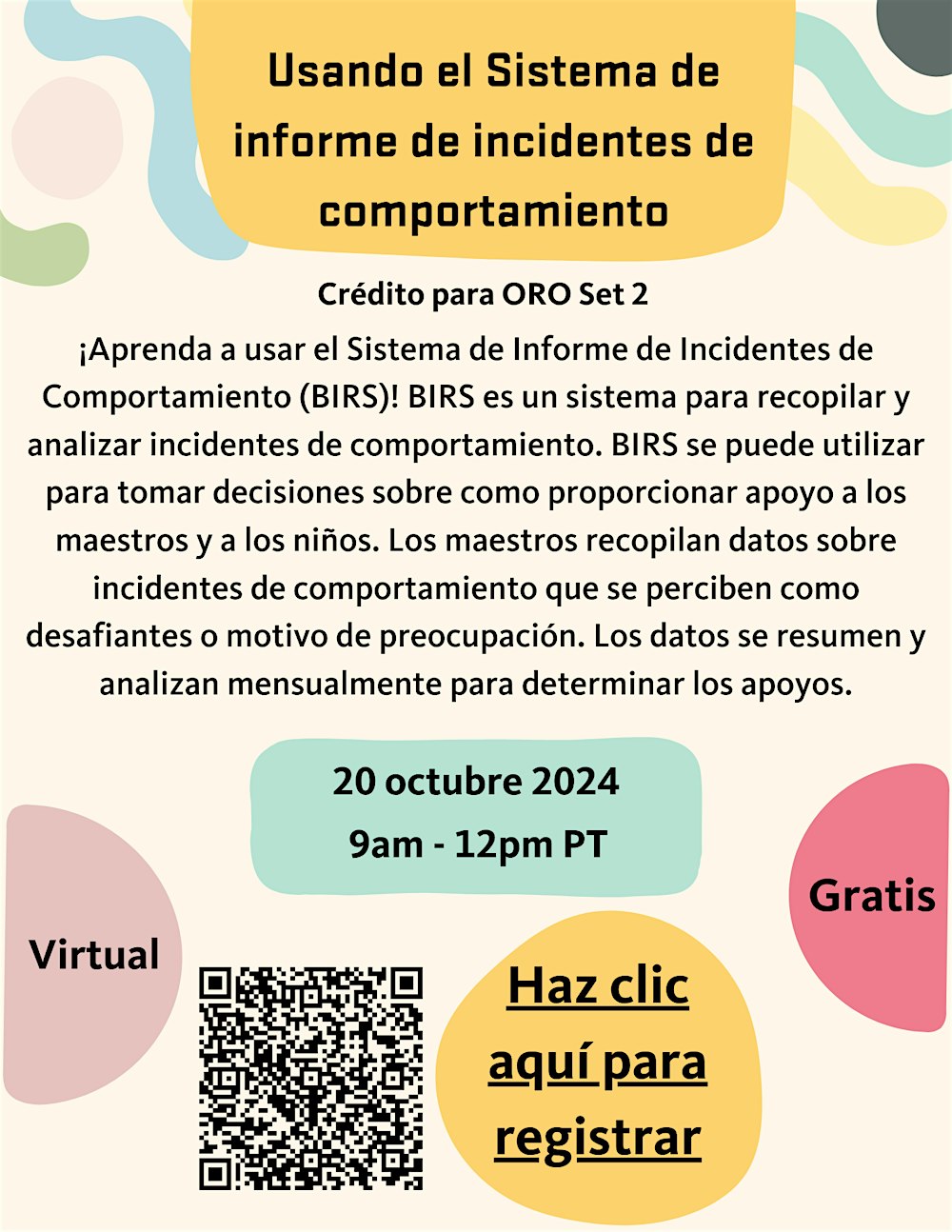 Usando el Sistema de Reporte de Incidentes de Comportamiento