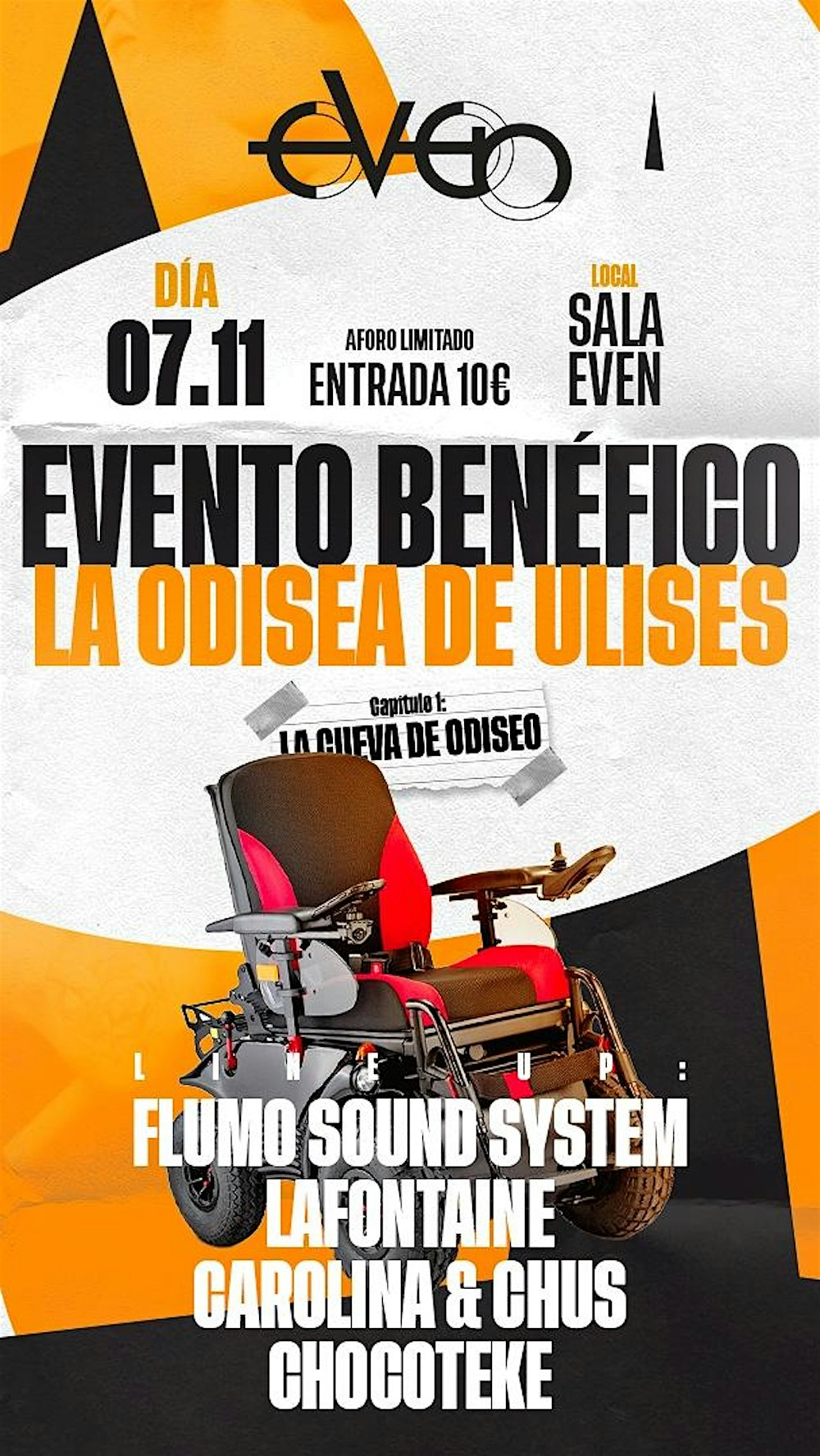 Evento benefico,la odisea de Ulises