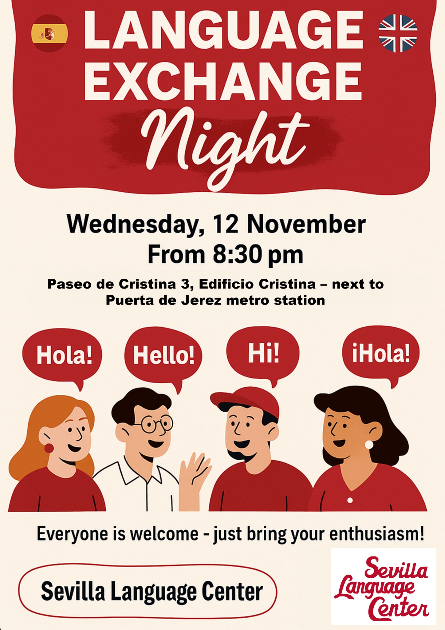 Sevilla Language Center- Langaguage exchange