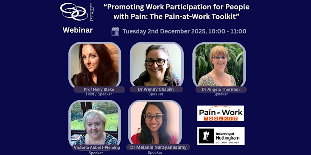 Promoting Work Participation for People with Pain: The Pain-at-Work Toolkit