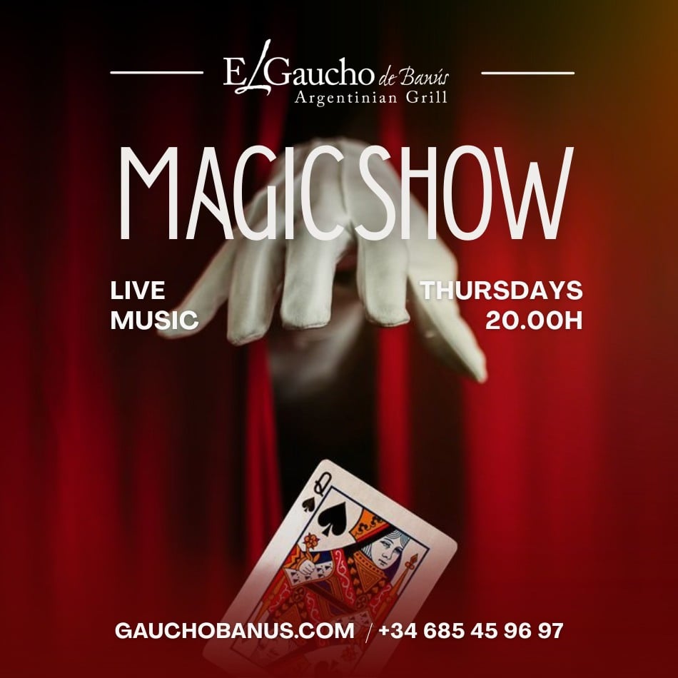 Live Magic Dinner Show in Puerto Banús| Thursdays at El Gaucho Puerto Banús