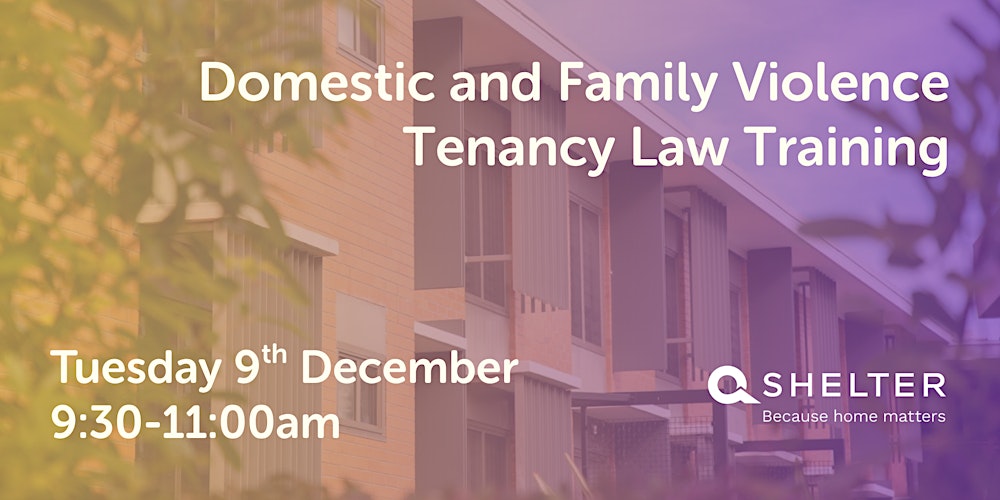 Domestic and Family Violence Tenancy Law Training