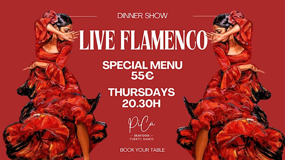 Live Flamenco in Puerto Banús – Thursdays 20:30H | Special Menu