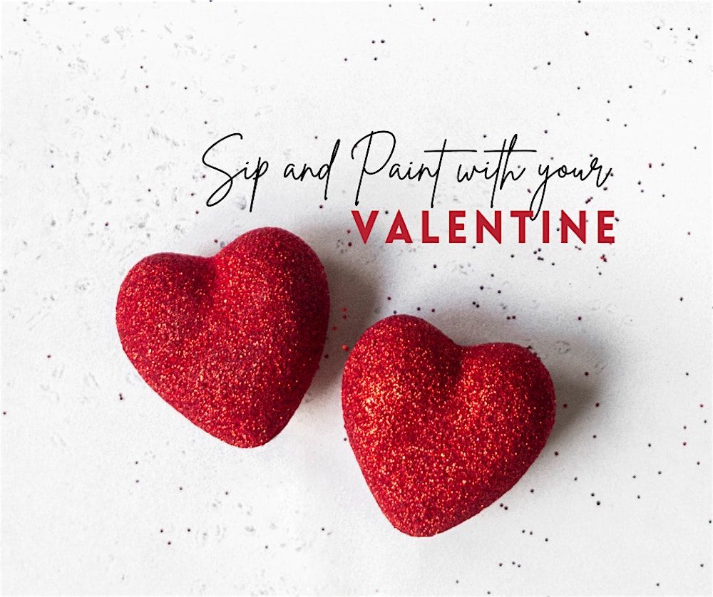 Valentines day with Sip & Paint. 2h fun with art,unlimited wine & snacks