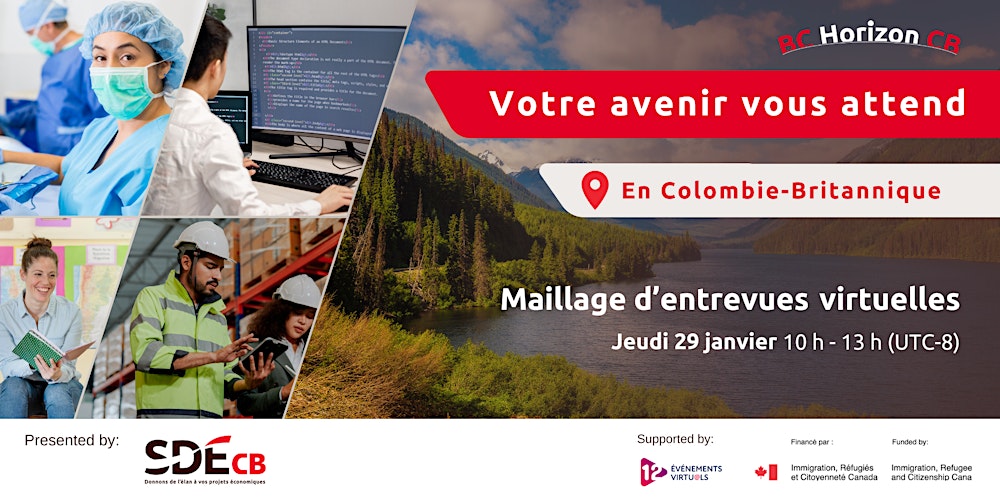 Maillage d’entrevues virtuelles – Votre futur emploi en CB !
